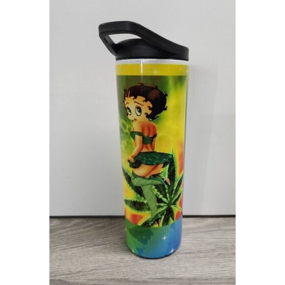 Betty Boop Sublimated 20oz Hogg Custom Skinny Tumbler w/ Straw Stainless Steel - Picture 2 of 15